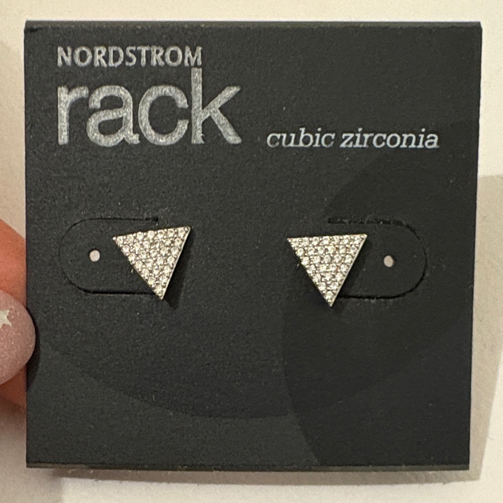 Nordstrom Rack Silver Triangle Earrings